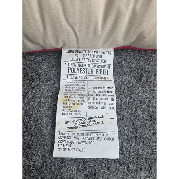 Brentwood Originals Santa Claus Decorative Throw Pillow 13"x13" Holiday Accent - Picture 2 of 5